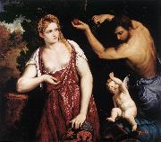 BORDONE, Paris Venus and Mars with Cupid china oil painting reproduction